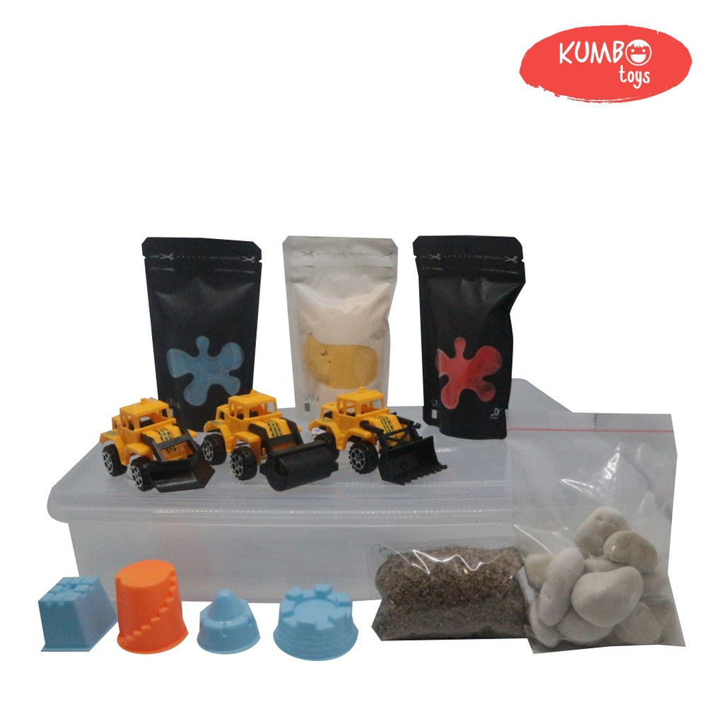 Construction Sensory Box / Sensory Play Mainan Edukasi