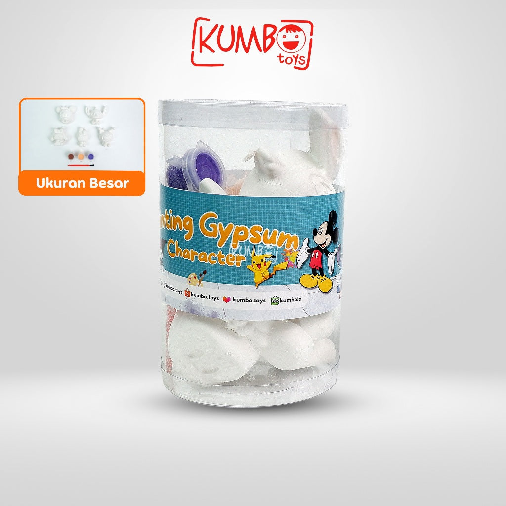 Mainan Edukasi Anak DIY Gypsum Souvenir Kemasan Tabung Plastik Mika Hampers Ulang Tahun