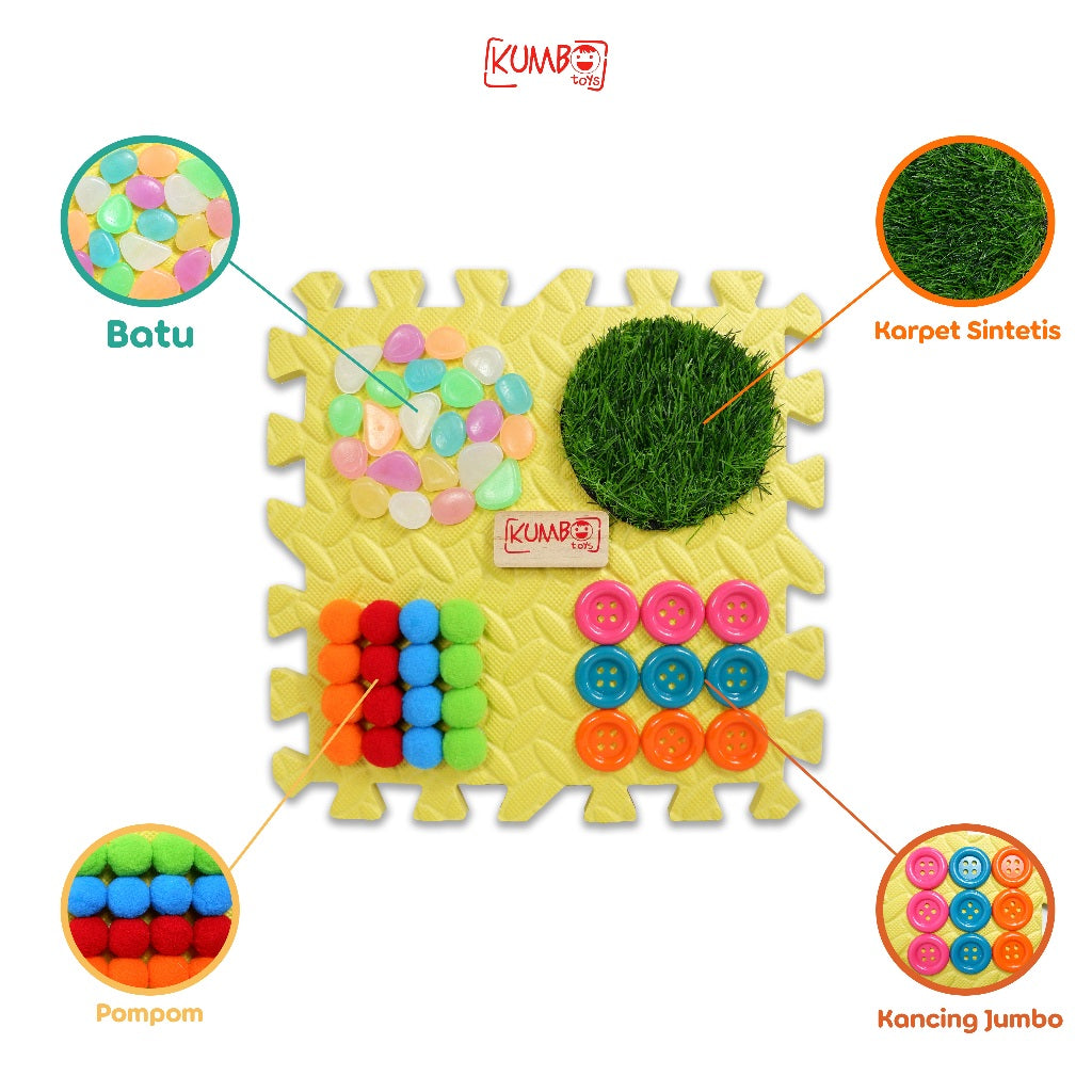 Mainan Edukasi Anak Sensory Play Mat / EVAMat Montessori Anak Bayi