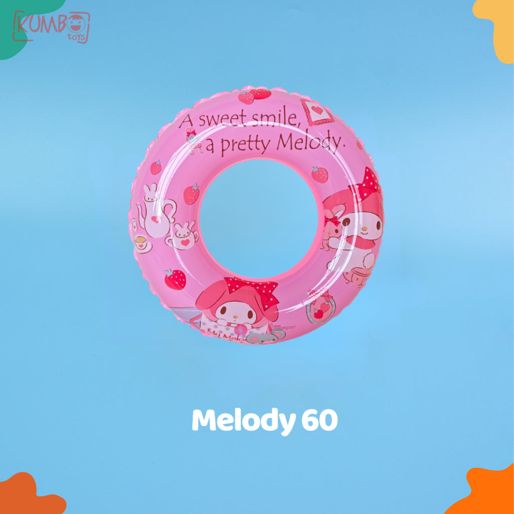 Ban Renang Anak Karakter Lucu 60 & 70 CM Swim Ring PVC Sanrio Stitch