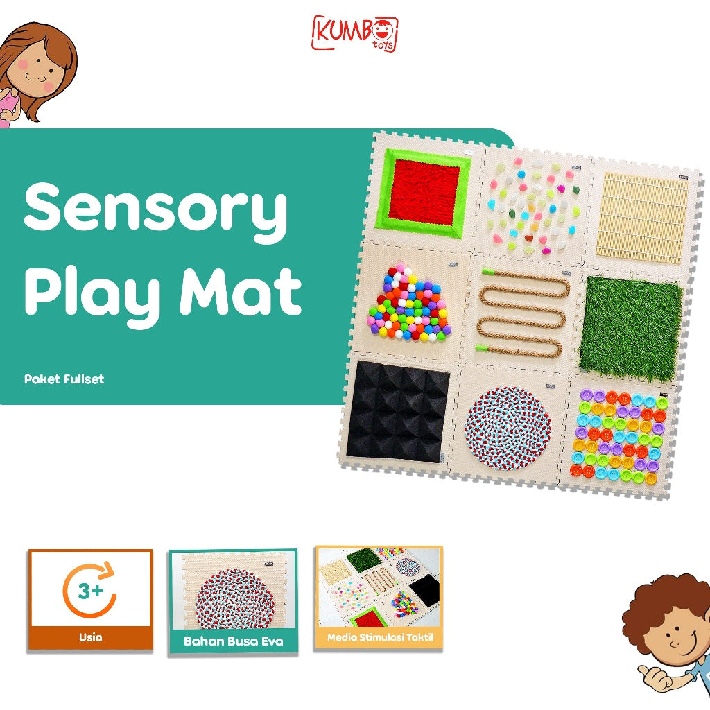 Mainan Edukasi Anak Paket Sensory Path Mat EvaMat