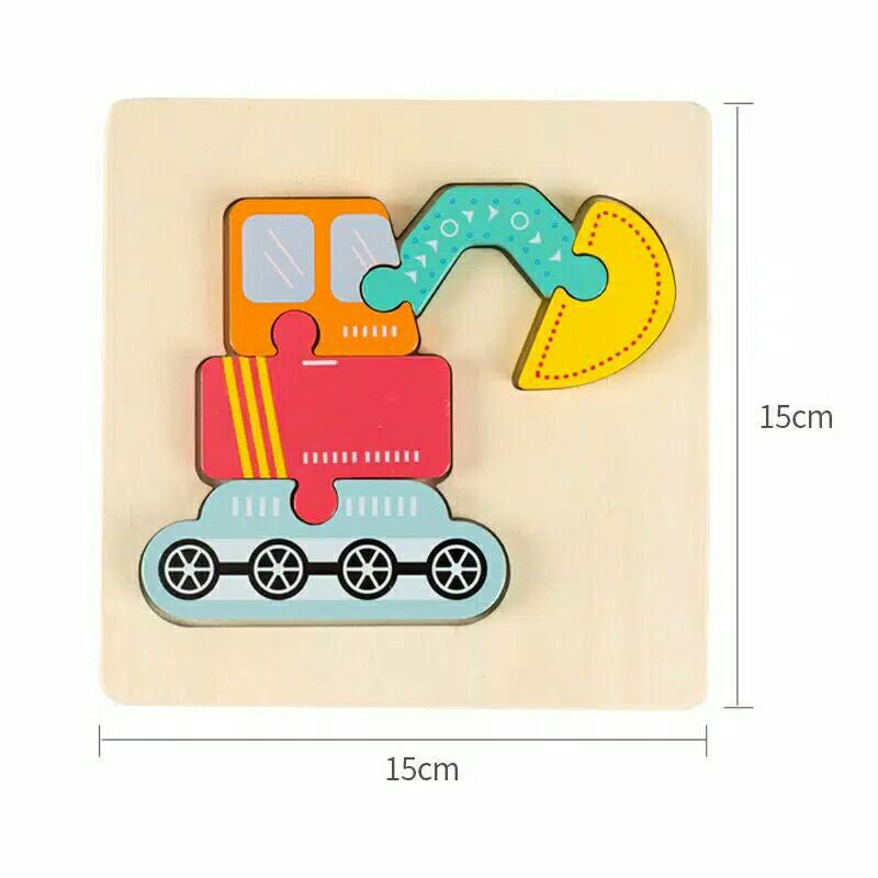 Mainan Edukasi Puzzle Kayu Bayi Anak Warna Pastel