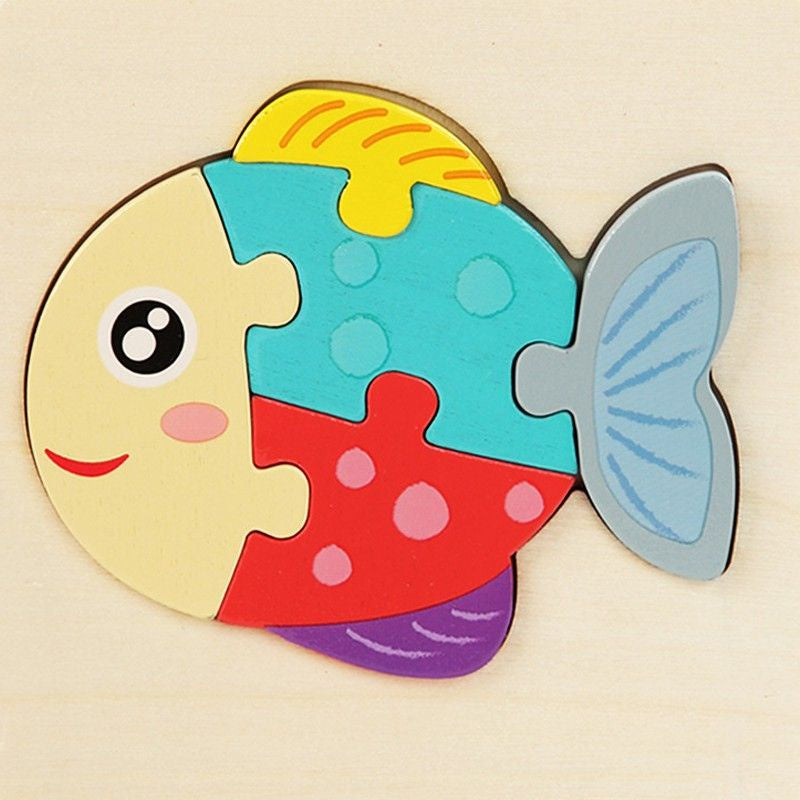 Mainan Edukasi Puzzle Kayu Bayi Anak Warna Pastel