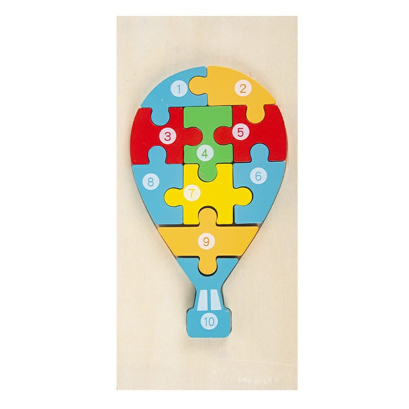 Mainan Edukasi Puzzle Kayu Anak 3D Jigsaw Puzzle Number