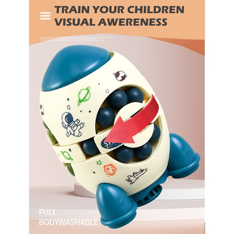 Mainan Edukasi Rubik Kelereng Puzzle Beads Spinner 2 in 1