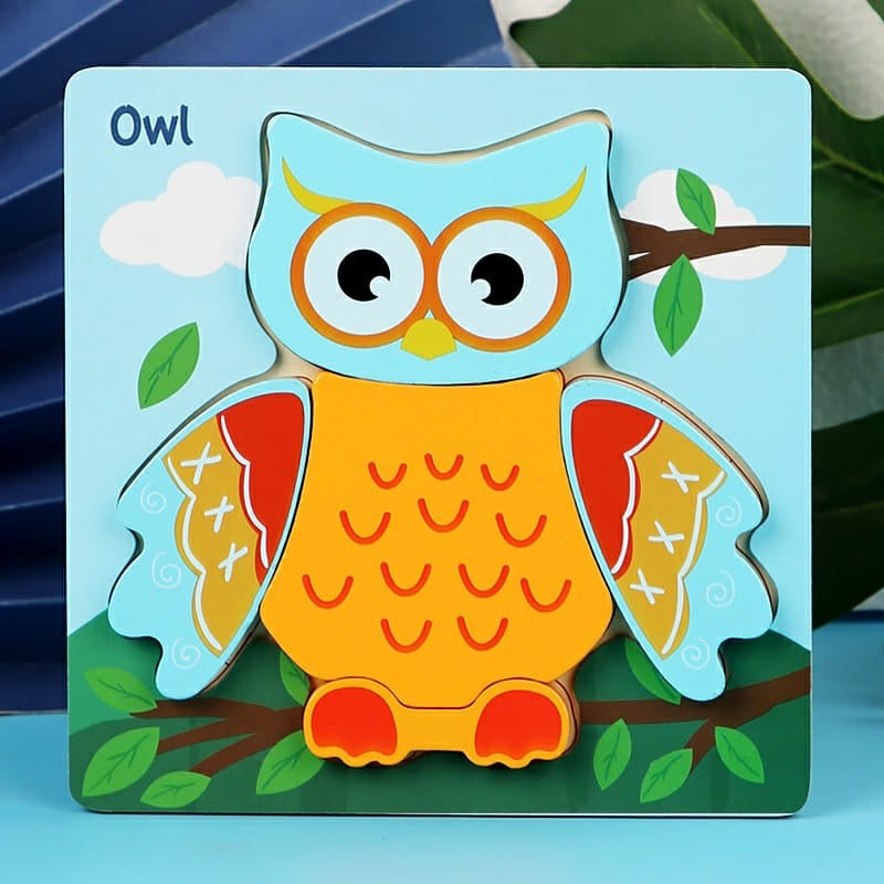 Mainan Edukasi Puzzle Bayi Anak 3D Wooden Puzzle