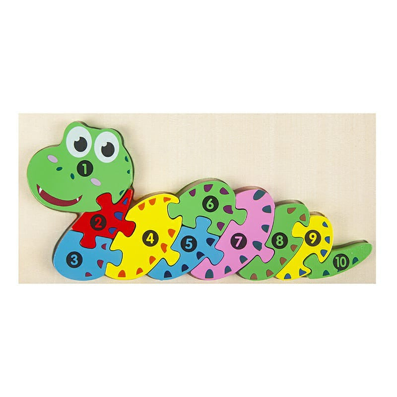 Mainan Edukasi Puzzle Kayu Anak 3D Jigsaw Puzzle Number