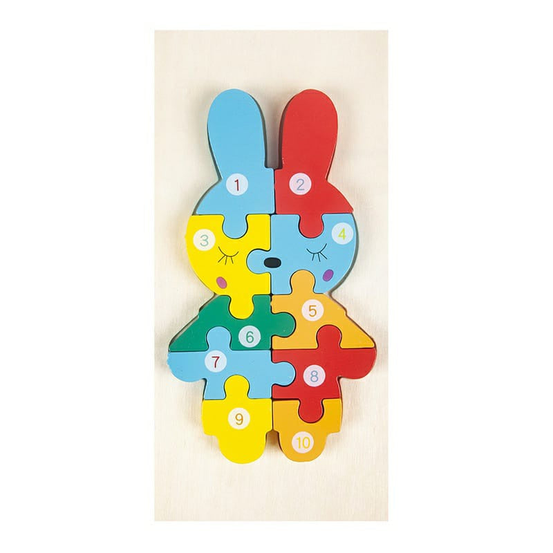 Mainan Edukasi Puzzle Kayu Anak 3D Jigsaw Puzzle Number