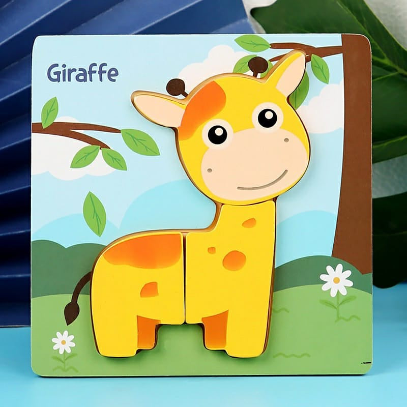 Mainan Edukasi Puzzle Bayi Anak 3D Wooden Puzzle