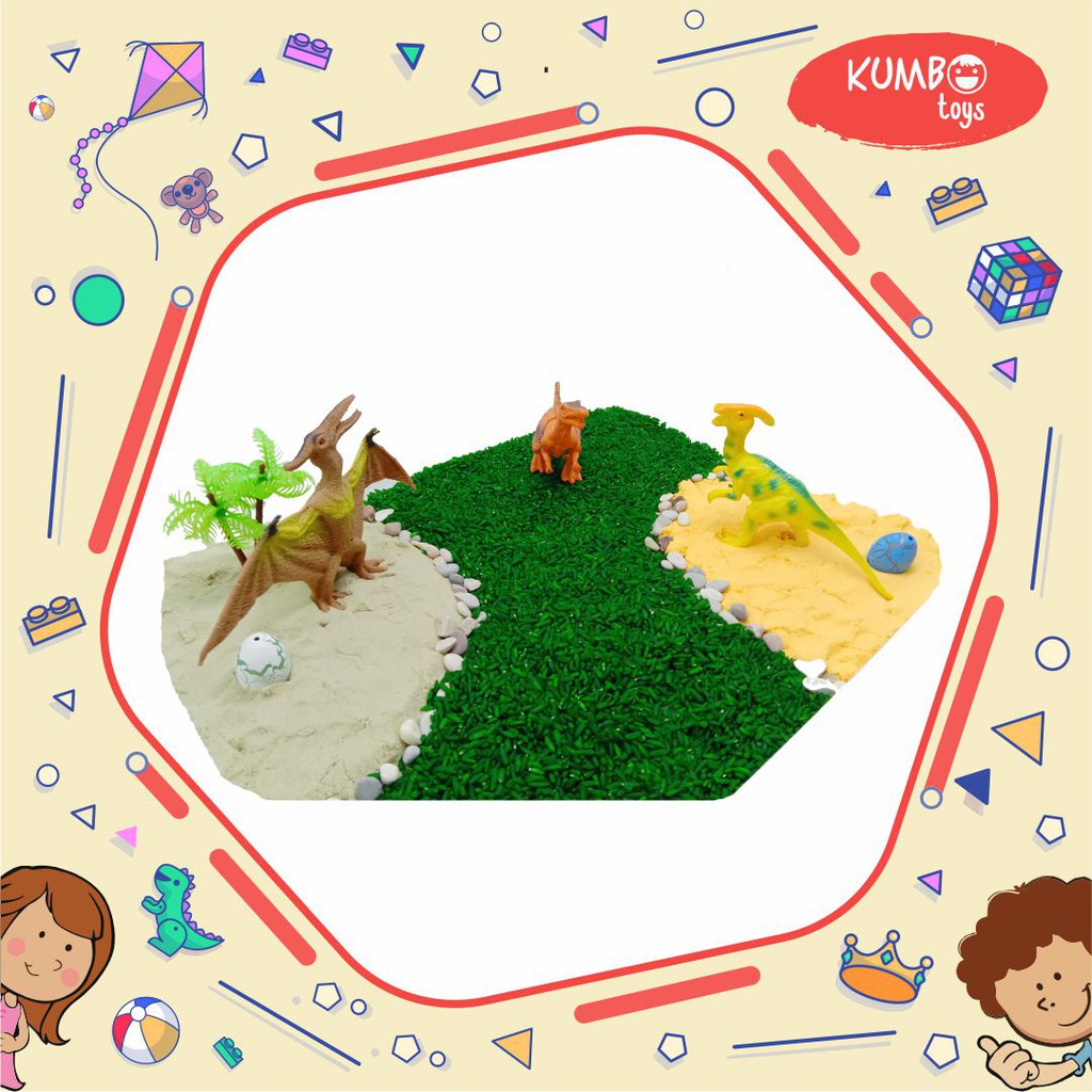 Sensory Box Tema Dino / Mainan Montessori Sensory Play