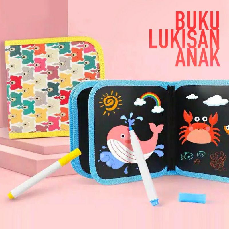 Mainan Edukasi Buku Gambar Lukisan Anak Magic Book