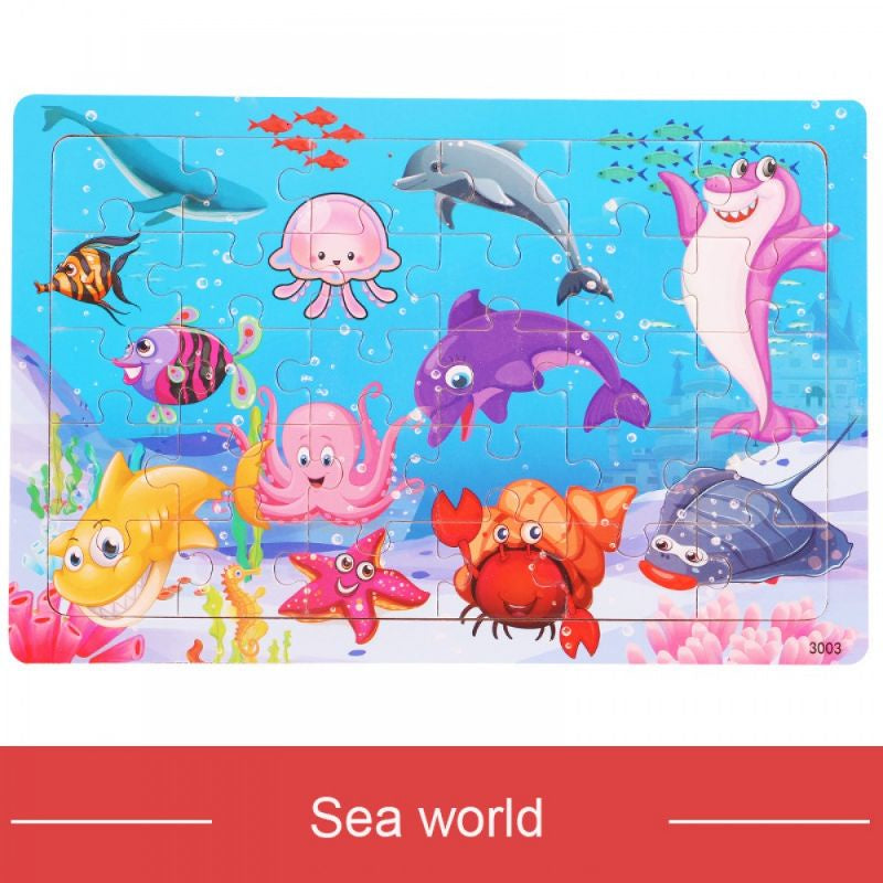 Mainan Edukasi Puzzle Jigsaw Besar Puzzle Kayu Anak