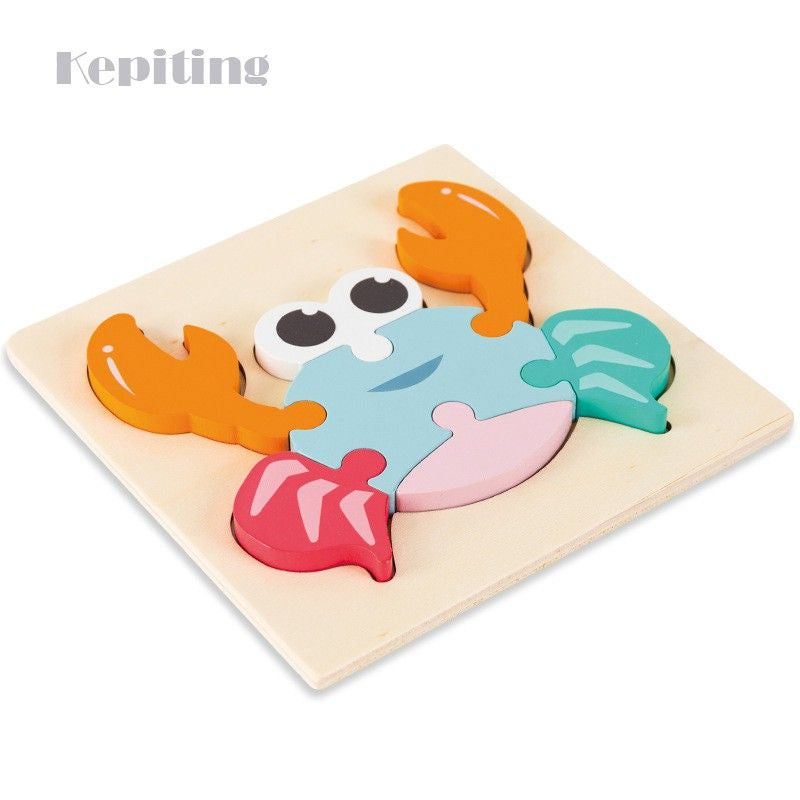 Mainan Edukasi Puzzle Kayu Bayi Anak Warna Pastel