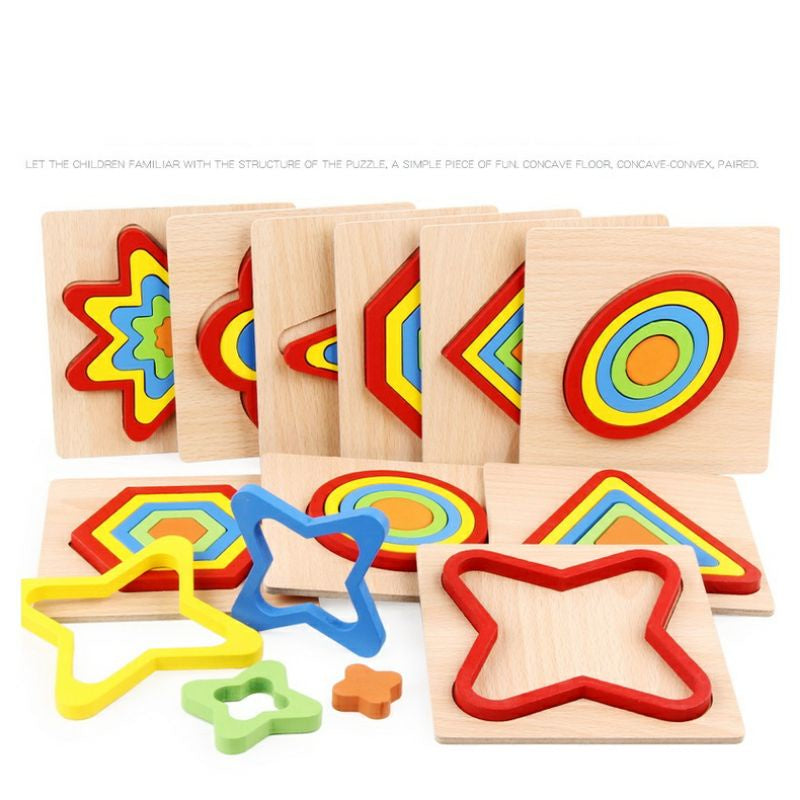 Mainan Anak Puzzle Geometri Bentuk