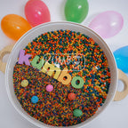 Tray Montessori Tray Bulat Putih Sensory Tray Nampan Bermain