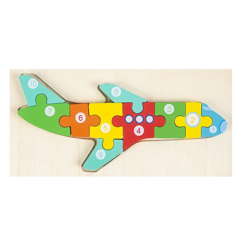 Mainan Edukasi Puzzle Kayu Anak 3D Jigsaw Puzzle Number