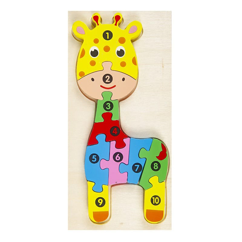 Mainan Edukasi Puzzle Kayu Anak 3D Jigsaw Puzzle Number