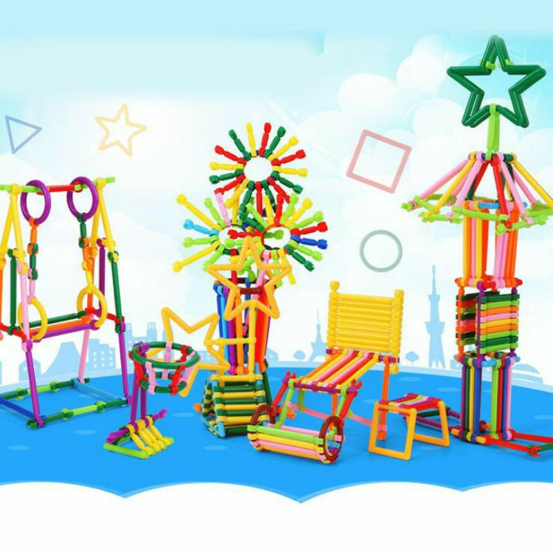 Mainan Edukasi Anak Stick Puzzle Mainan Susun DIY Smart Stick