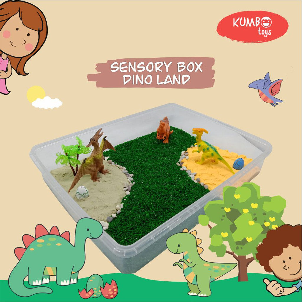 Sensory Box Tema Dino / Mainan Montessori Sensory Play