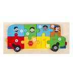 Mainan Edukasi Puzzle Kayu Anak 3D Jigsaw Puzzle Number