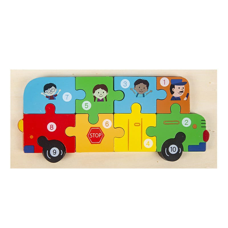 Mainan Edukasi Puzzle Kayu Anak 3D Jigsaw Puzzle Number
