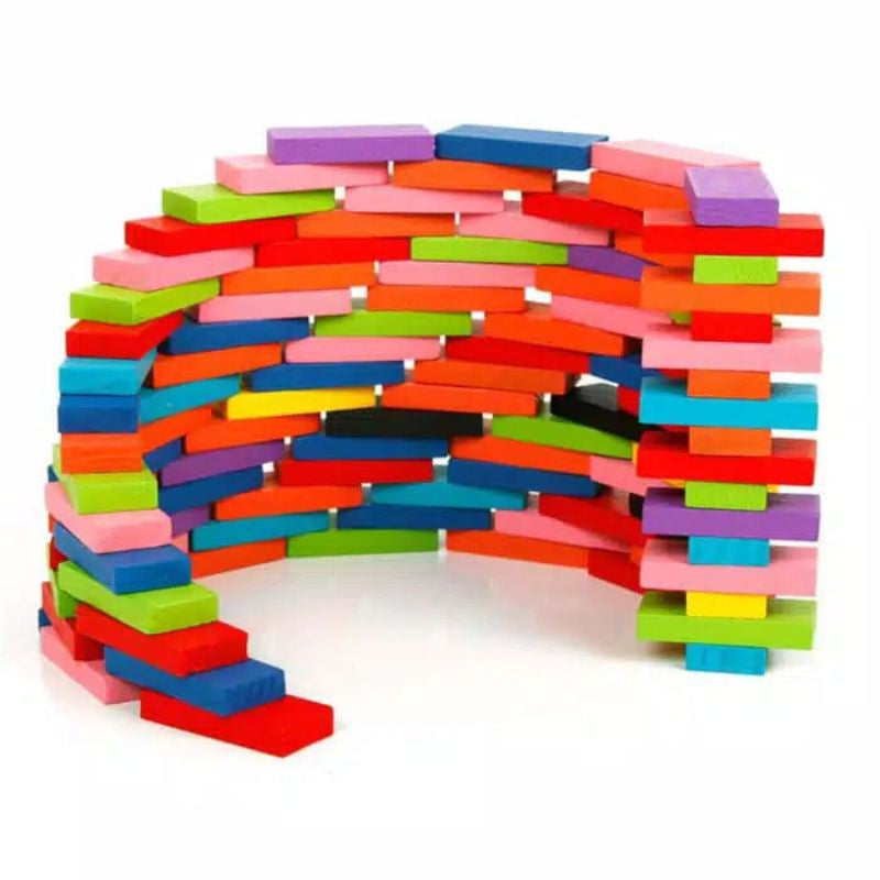 Mainan Edukasi Balok Domino Kayu