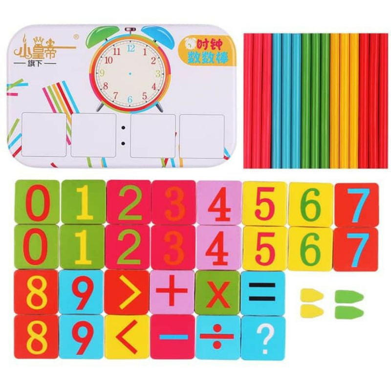 Mainan Edukasi Alat Hitung Anak Stick Kayu