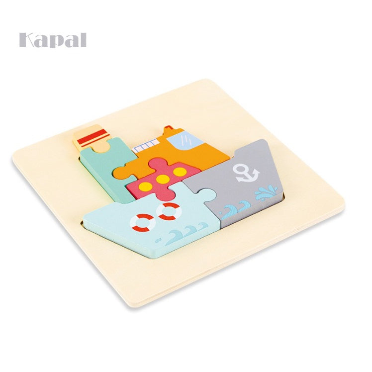 Mainan Edukasi Puzzle Kayu Bayi Anak Warna Pastel