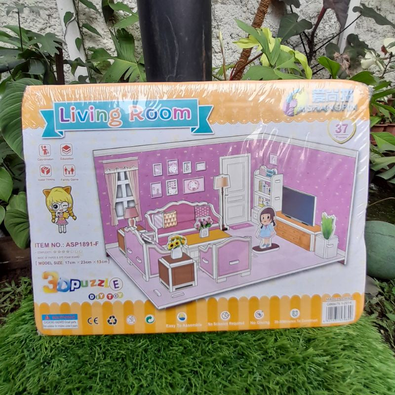 Mainan Edukasi DIY Miniatur Puzzle 3D