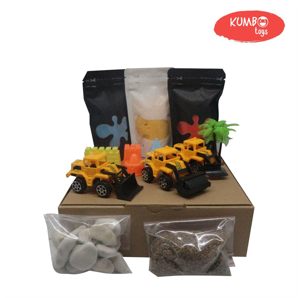 Construction Sensory Box / Sensory Play Mainan Edukasi