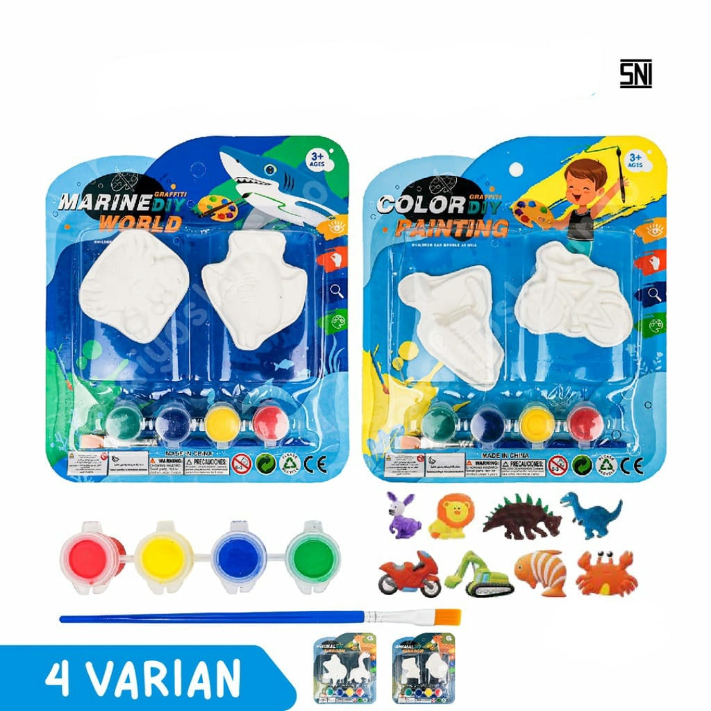 Mainan Edukasi Anak DIY Painting Gypsum