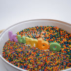 Tray Montessori Tray Bulat Putih Sensory Tray Nampan Bermain