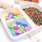 Tray Montessori Sensory Tray Nampan Bermain Tray Bermain Warna Putih