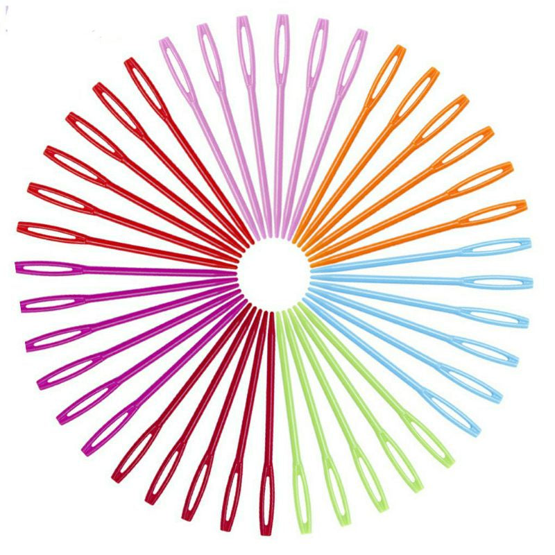 Mainan Edukasi Jarum Jahit Plastik Anak Fine Motoric Montessori 3pcs