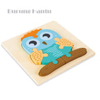 Mainan Edukasi Puzzle Kayu Bayi Anak Warna Pastel