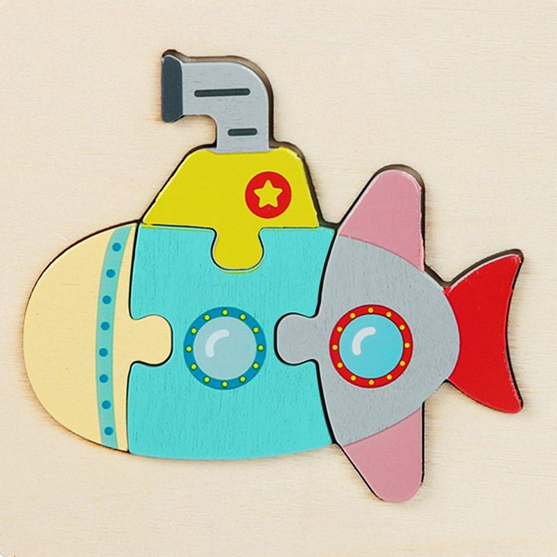 Mainan Edukasi Puzzle Kayu Bayi Anak Warna Pastel