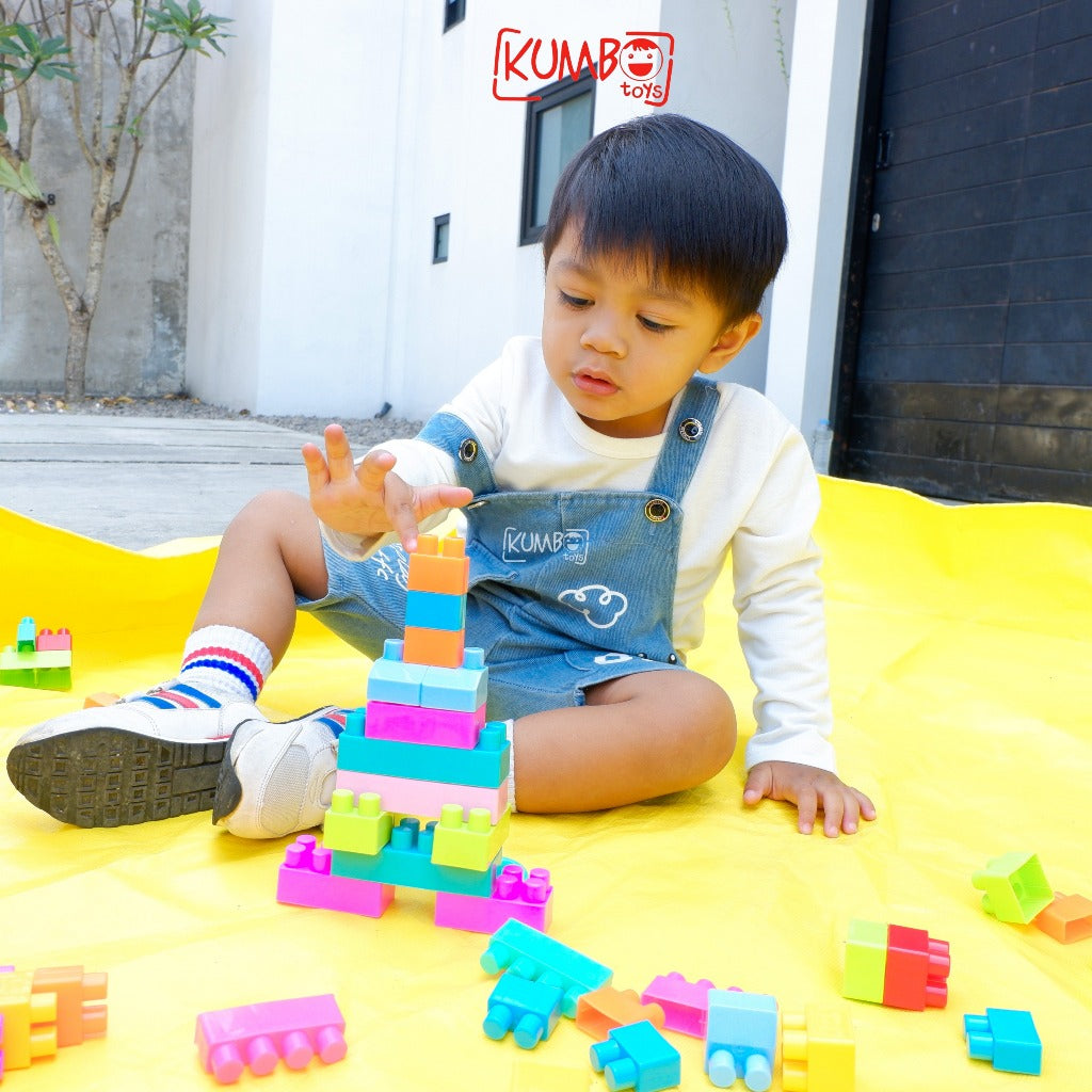Mainan Edukasi Anak Block Besar Isi 60 Mainan Balok Susun