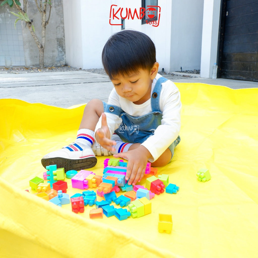 Mainan Edukasi Anak Block Besar Isi 60 Mainan Balok Susun