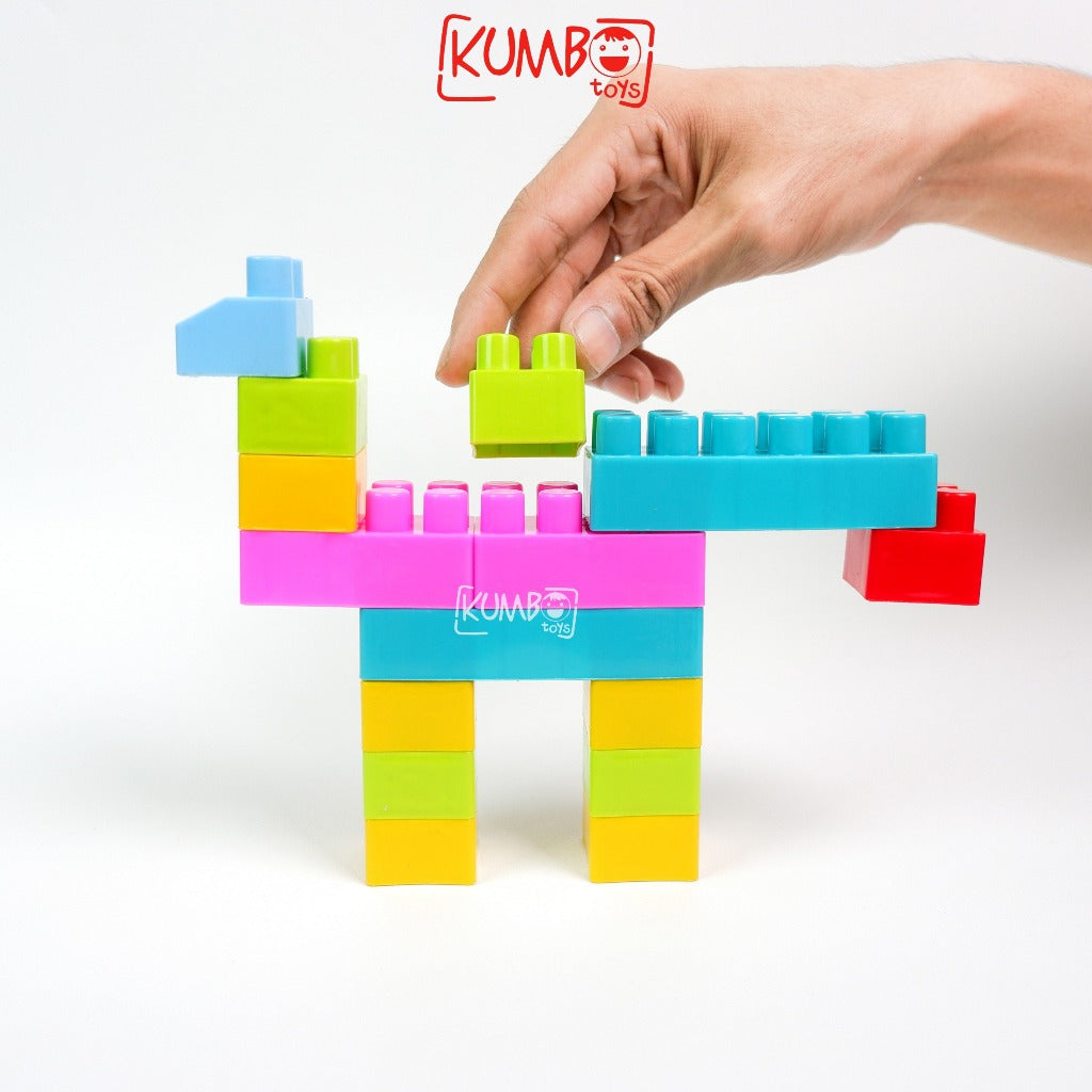 Mainan Edukasi Anak Block Besar Isi 60 Mainan Balok Susun