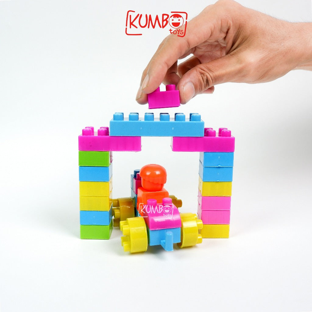 Mainan Edukasi Anak Block Besar Isi 60 Mainan Balok Susun