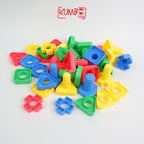 Mainan Edukasi Puzzle Lego Baut Mur Sekrup Tebal Bongkar Pasang Screw Nuts