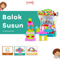 Mainan Edukasi Anak Block Besar Isi 60 Mainan Balok Susun