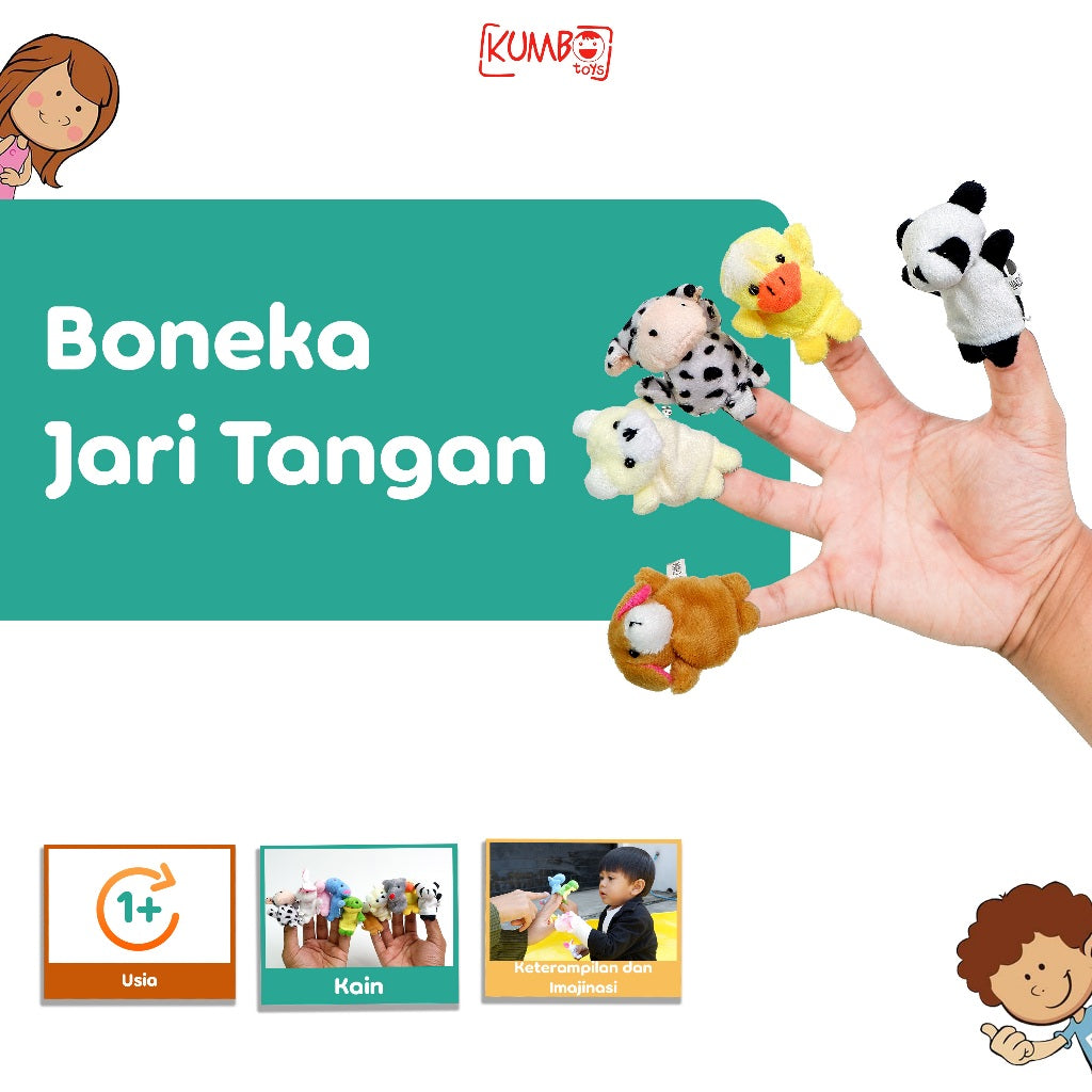 Mainan Anak Boneka Jari Tangan Animal Finger Puppet