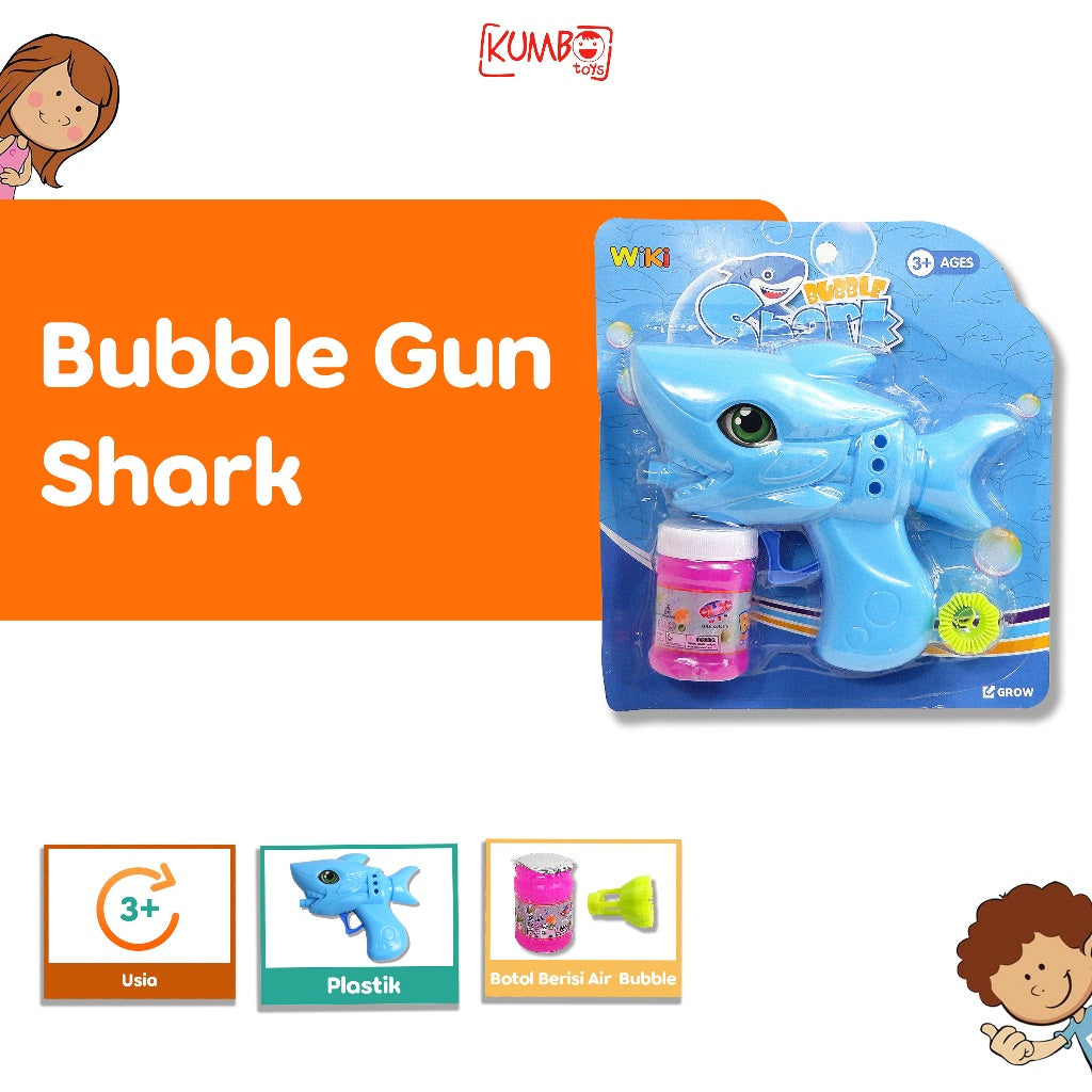 Mainan Edukasi Anak Bubble Set BUBBLE GUN SHARK WIKI