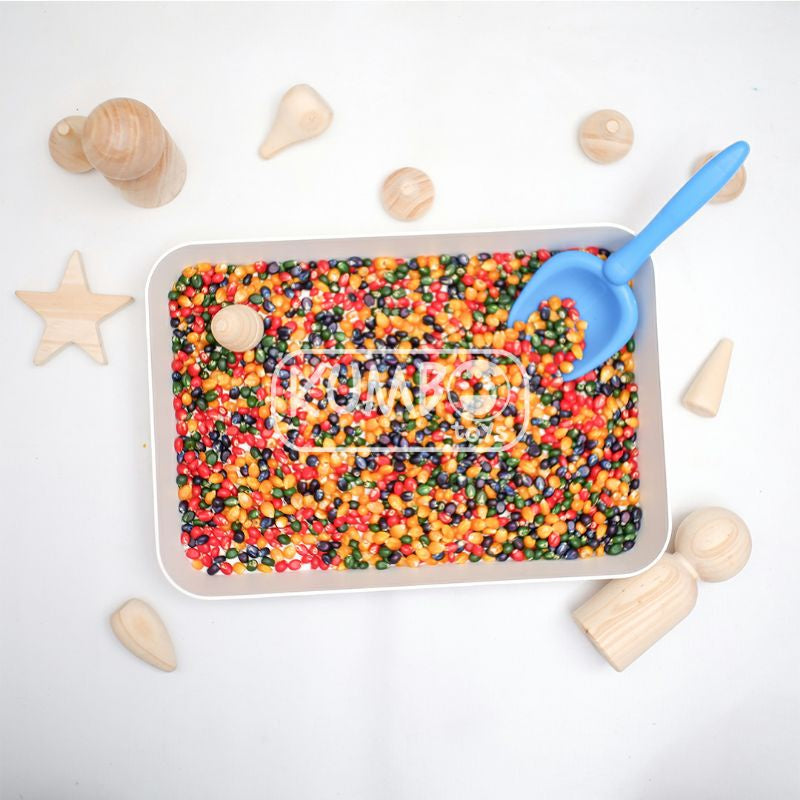 Mainan Montessori Rainbow Corn Jagung Warna Warni Sensory Play Anak 100 gram