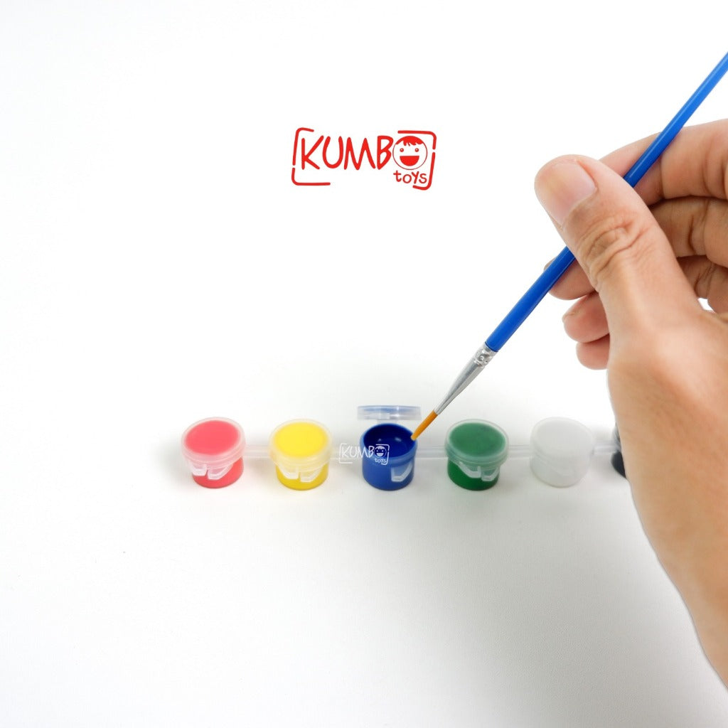 Mainan Edukasi Anak Cat 6 Warna dan Kuas