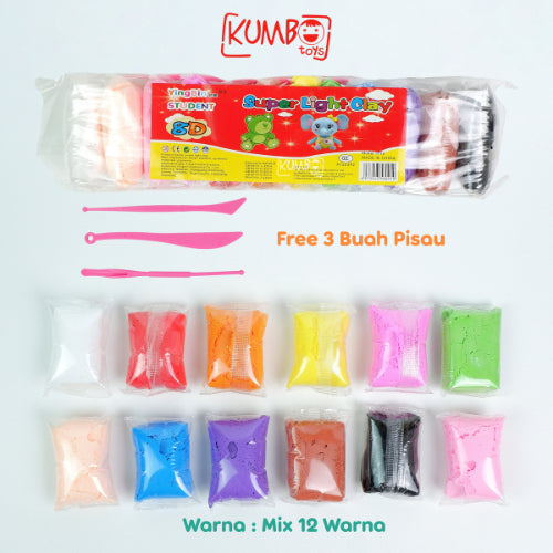 Mainan Edukasi Anak Clay Lilin Mainan Plastisin 12 Warna