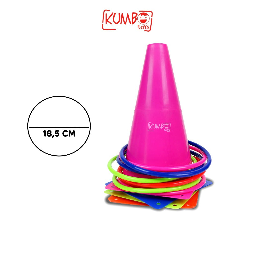 Mainan Edukasi Anak Motoric Play Cone Rintangan Olahraga, Kerucut Rintangan Latihan Sepak Bola Lari, Sport Cone