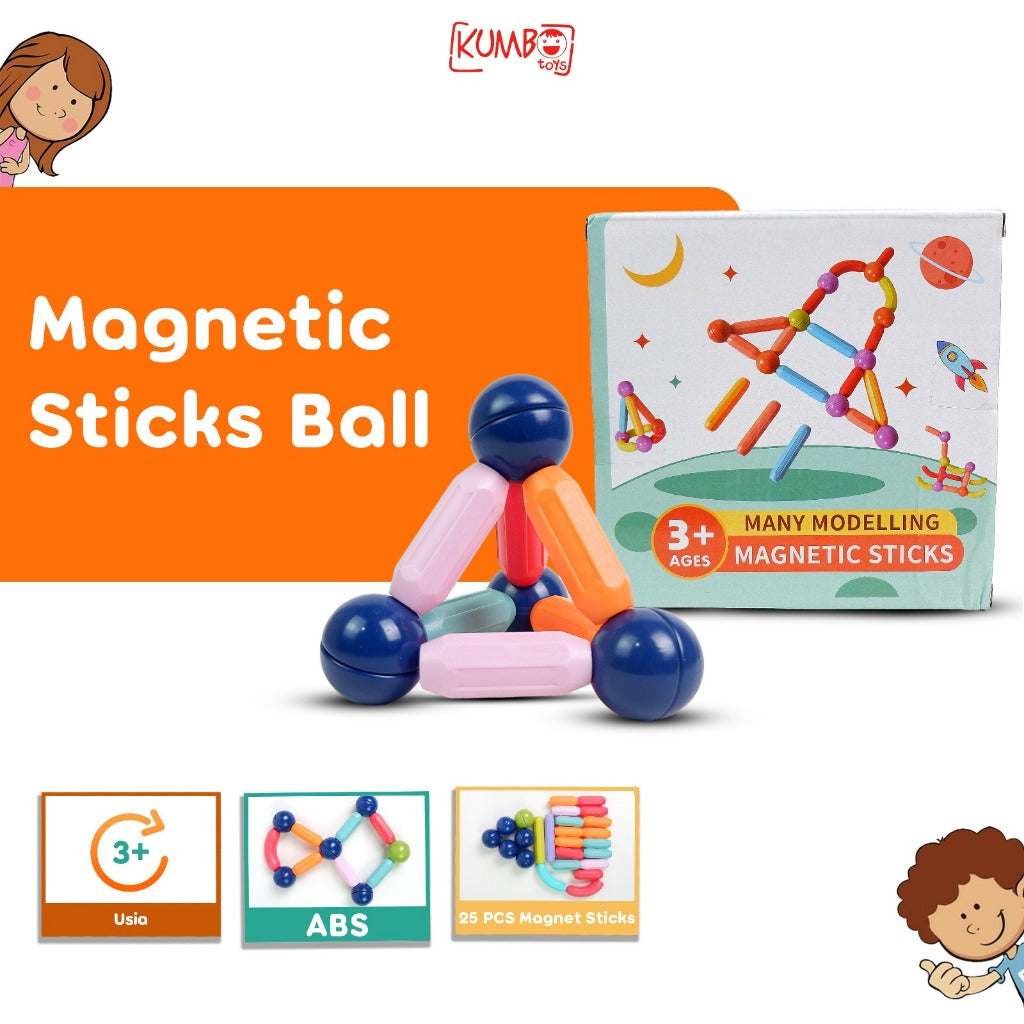 Mainan Edukasi Magnetic Sticks Balls Building Blocks Magnet Toys