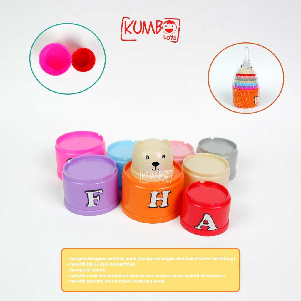 Mainan Susun Anak Mainan Edukasi Stacking Cup Bayi